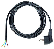 BACHMANN 301.174 Přívodní kabel 2,0m H03VV-F3G0,75mm2, úhlová vidlice/kab. dutinky,černá