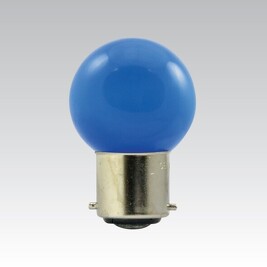 NBB LED G45 230-240V 1W/018 COLOURMAX B22d MODRÁ IPX4 *250655150