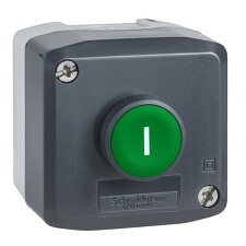 SCHNEIDER XALD102 Ovládací skříňka jednotlačítková lícující, 1 Z - zelená