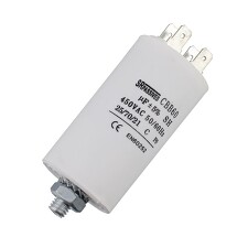 Kondenzátor TC886DS 10uF 450-500V motorový rozběhový - 4x faston + šroub ( SC1141 )