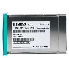 SIEMENS 6ES7952-1AH00-0AA0 SIMATIC S7, RAM MEMORY CARD FOR S7-400, LONG VERSION, 256 KBYTE