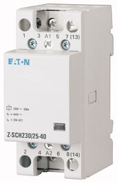 EATON 248847 Z-SCH230/25-40 Instalační stykač, 230V~, 25A, 4zap. kont.