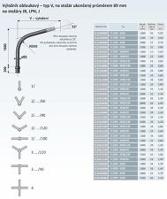 AMAKO 0122018089 V 2/89 - 2000/180 Výložník obloukový na pr. 89 mm