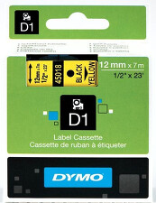 DYMO 45018 ( S0720580 ) Páska samolepící 12mm/7m žlutá/černá *8591120018034