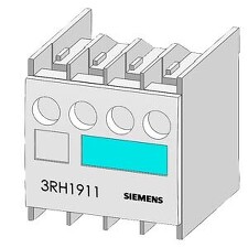 SIEMENS 3RH1911-1MA11 AUXILIARY SWITCH BLOCK, DIN EN 50005, 1NO+1NC, CONNECTION FROM BELOW
