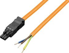 RITTAL XCZ2500400 Přívodní kabel,3-žilový,oranžový,3000mm,konektor (bal=5ks)