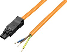 RITTAL XCZ2500400 Přívodní kabel,3-žilový,oranžový,3000mm,konektor
