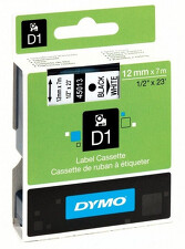DYMO 45013 ( S0720530 ) Páska samolepící 12mm/7m bílá/černá *8591120017983