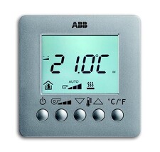 ABB 2CKA006138A0005, KNX Prostorový termostat pro fan-coil; AL stříbrná; 6138/11-83-500