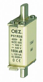 OEZ P51R06 160A aR Pojistková vložka pro jištění polovodičů *OEZ:06644