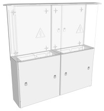 ELPLAST Nadstavba Typ 4 pro čtyřmodulovou skříň (Modul) *8400