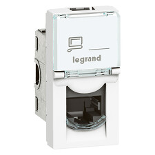 LEGRAND 076552 MOSAIC Zásuvka datová 1xRJ45 FTP C5E 1modul bílá
