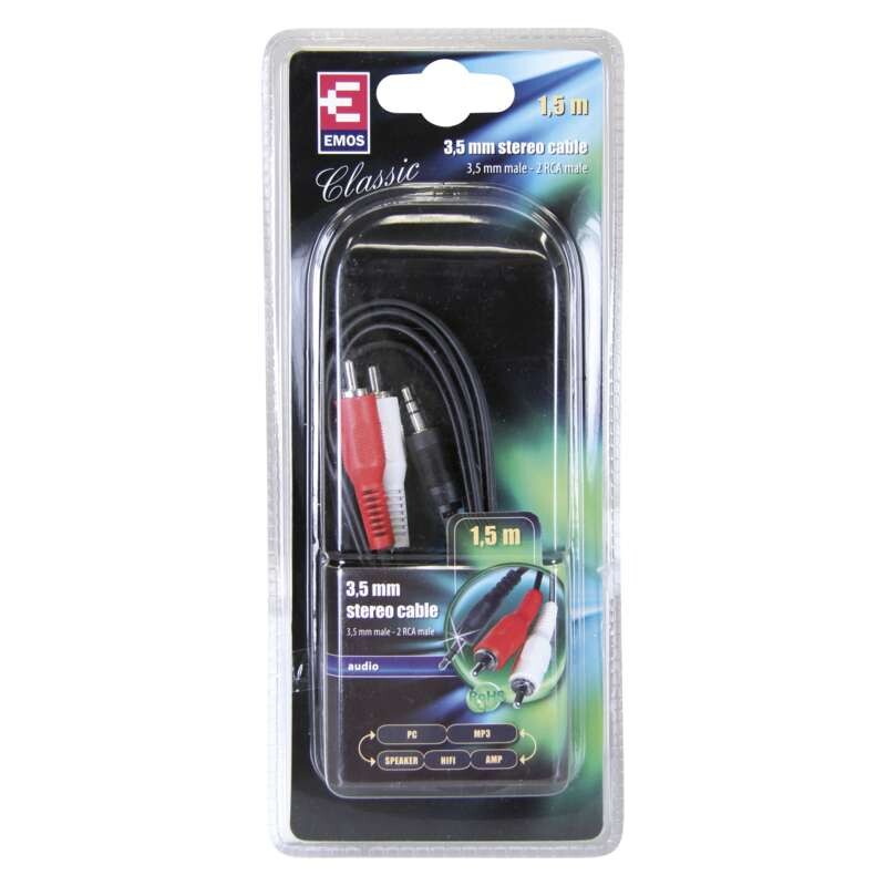 EMOS SB5301 3,5mm ST/M-2RCA/M 1,5M | Elektro Viola
