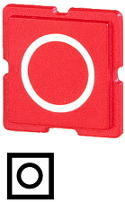 EATON 91536 10TQ25 Popisovací terčík, 25 x 25 mm, červený, STOP 0