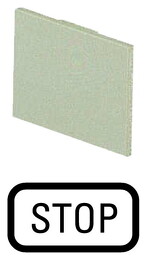 EATON 38507 110SQ25 Popisovací štítek do nosiče štítků, bílý, STOP