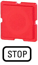 EATON 93363 110TQ25 Popisovací terčík, 25 x 25 mm, červený, text STOP