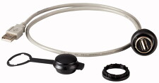 EATON 147535 M22S-USB-SA Konektor USB 3.0 A/A s integrovaným kabelem 60 cm, kr.černý