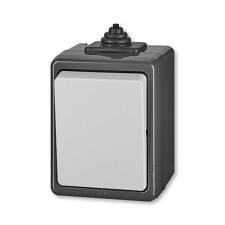 ABB 3553-01929 S PRAKTIK Spínač jednopólový, řazení č.1, IP44 ,šedá